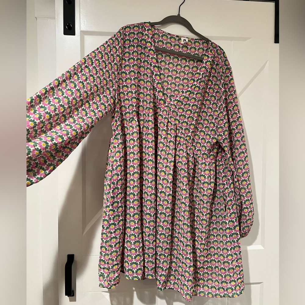 Floral V-Neck Women's Dress